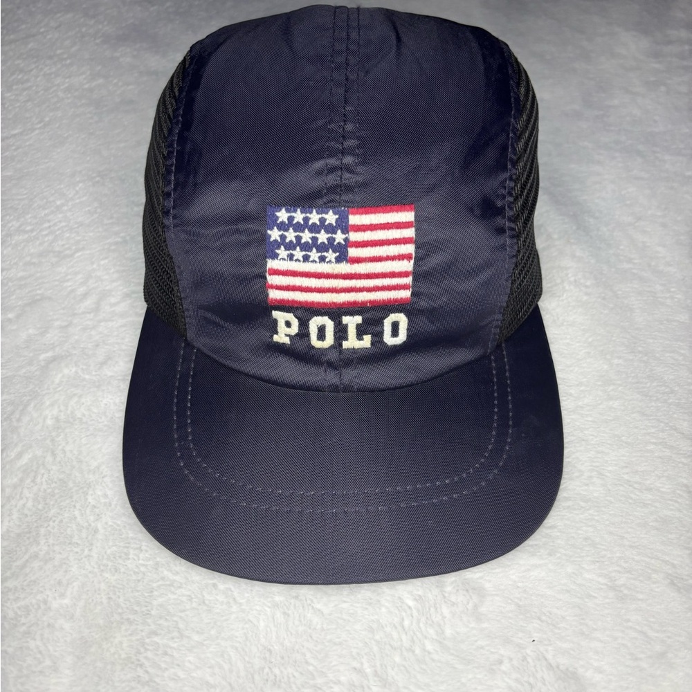 Polo by Ralph Lauren Navy and Black Mesh Sport Cap